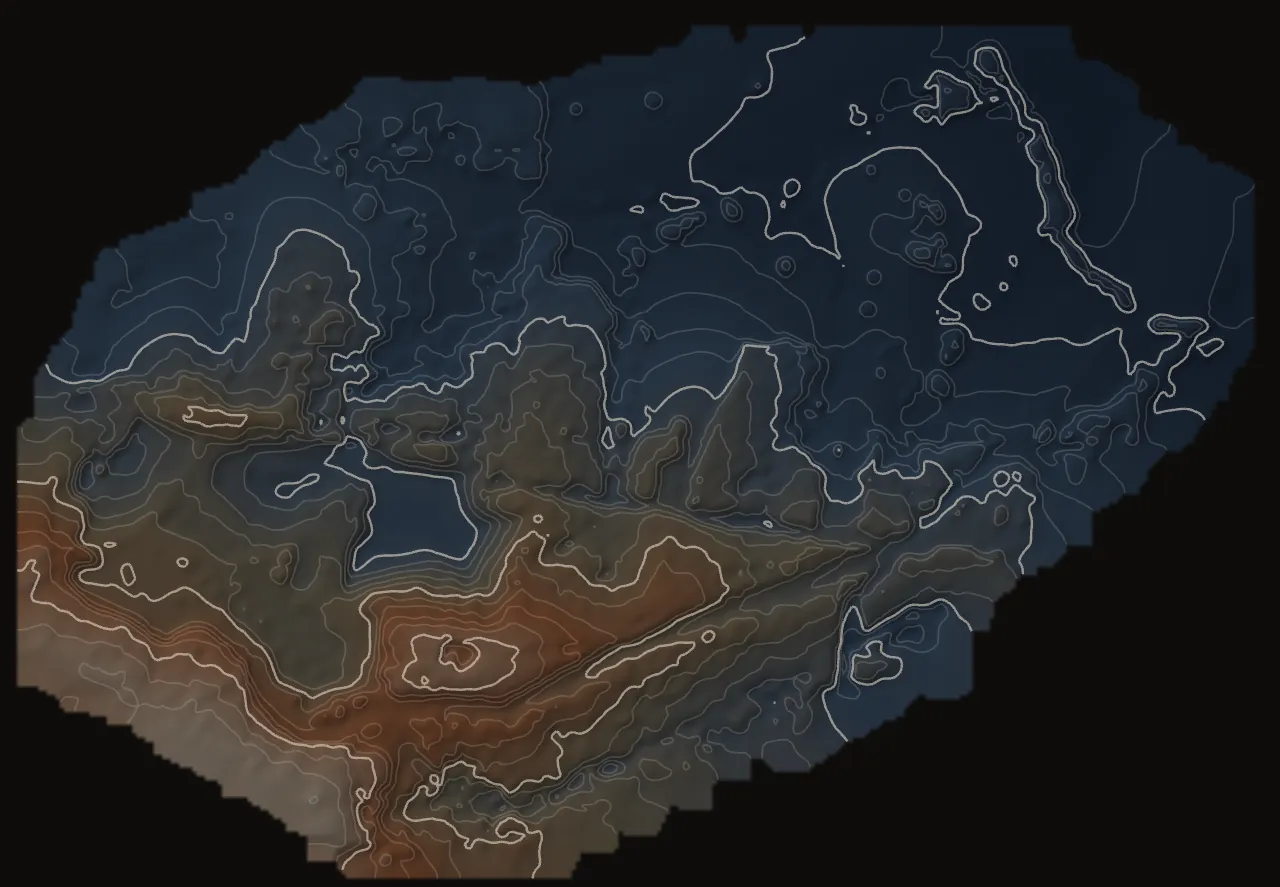Contour map of Mine Site